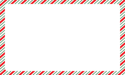 Fototapeta premium Candy cane frame on white background. Christmas and new year candy frame. holiday border. flat style. vector illustration .EPS 10 .