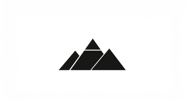 Geometric mountain range logo design.