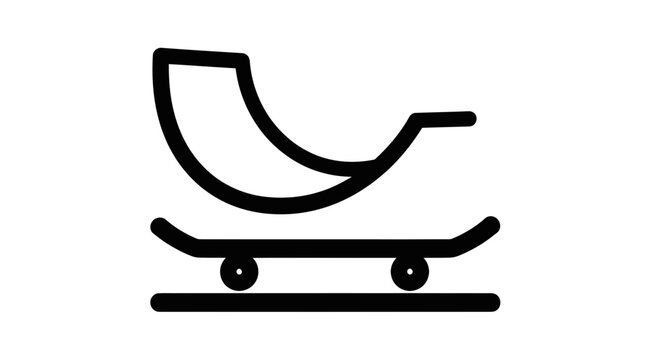 Skateboard Half Pipe Icon