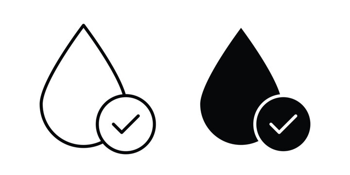 Dermatology tested icon elements. icon in trendy flat and stroke style