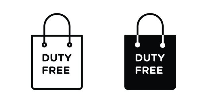 Duty free icon elements. icon in trendy flat and stroke style