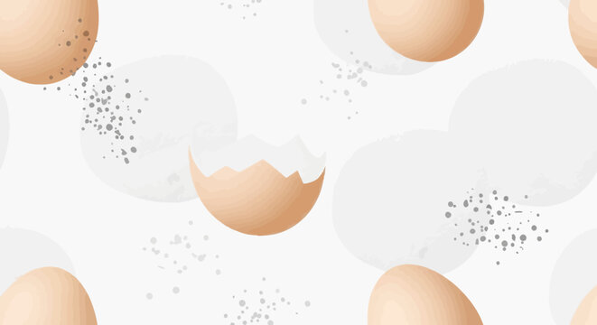 Seamless off white eggshell texture pattern featuring organic rice paper background with subtle grey speckles and fibrous recycled material surface for elegant minimalist graphic design backdrop