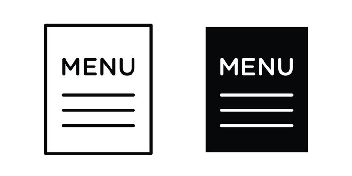 Menu icon elements. icon in trendy flat and stroke style