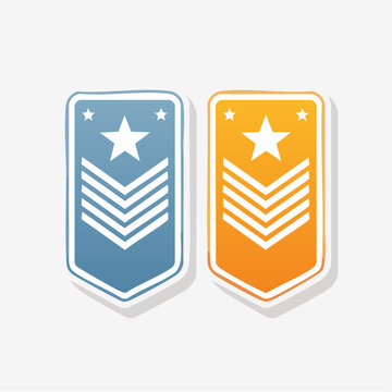 Military Rank Insignia Badges