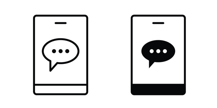 Otp sms icon elements. icon in trendy flat and stroke style