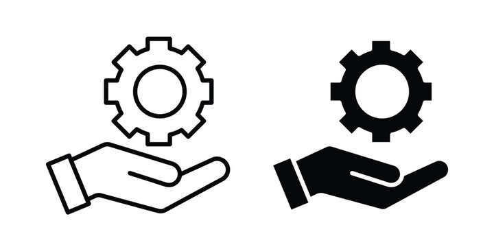 Service offer icon elements. icon in trendy flat and stroke style