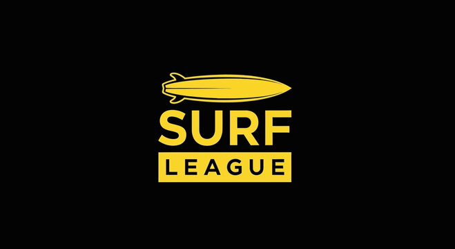 Surf League Logo: A Sleek and Dynamic Design for Surfing Competitions and Events