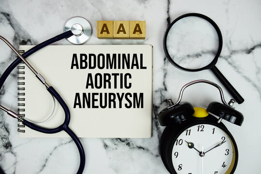 AAA Abdominal Aortic Aneurysm text of healthcare and medical concept