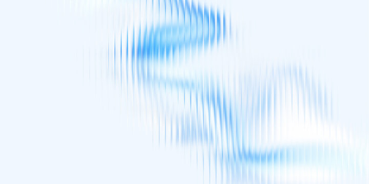 Abstract blue light streaks creating dynamic motion blur on white background