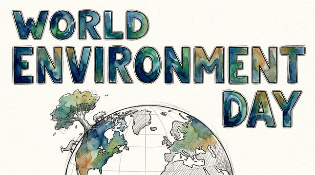 World Environment Day Globe Illustration
