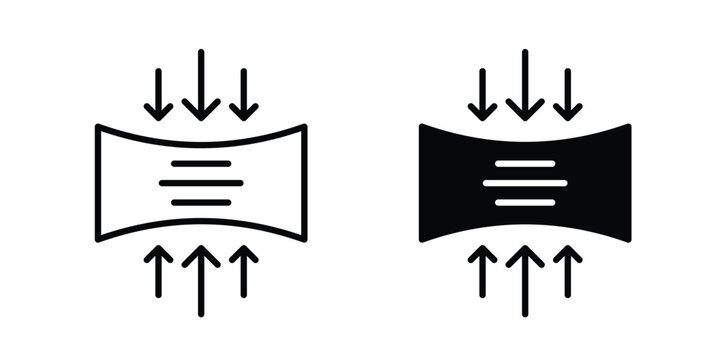 Stretchable icon elements. icon in trendy flat and stroke style