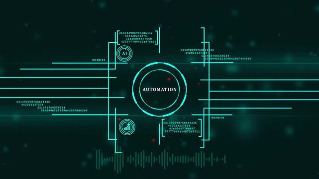 Internet, business, Technology and network concept. Automation Software concept as an innovation.4k motion graphics video