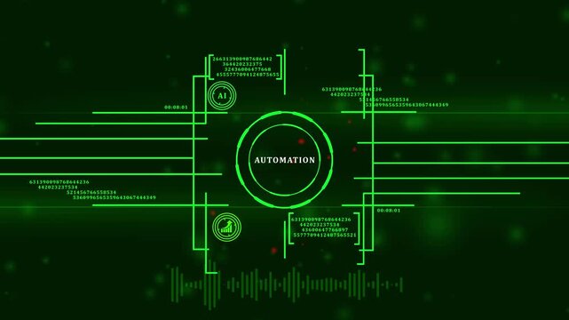 Internet, business, Technology and network concept. Automation Software concept as an innovation.4k motion graphics video