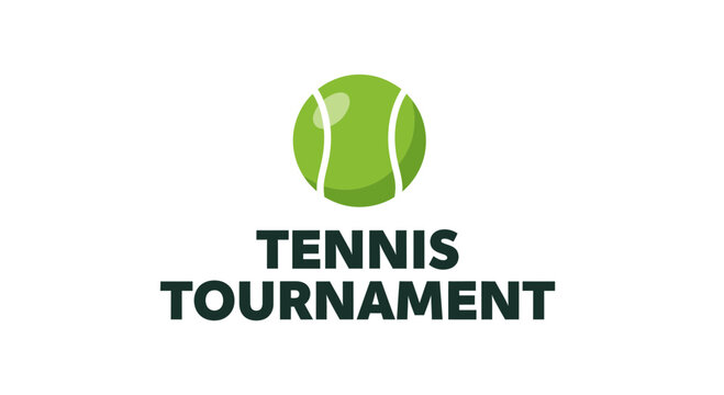 Tennis Tournament Logo: A Bold Graphic Design Featuring a Tennis Ball and Text