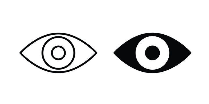 Vision icon elements. icon in trendy flat and stroke style