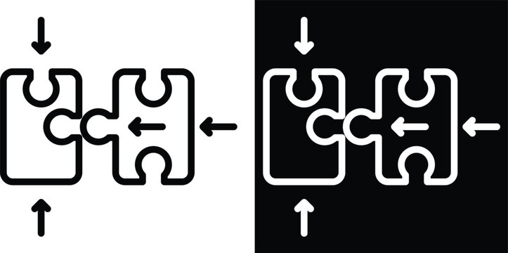 integrate Two-tone version in black and white background