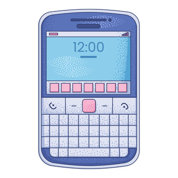 Retro Mobile Phone with QWERTY Keyboard with Pastel Color