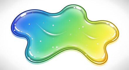 Fototapeta premium Colorful gradient liquid shape isolated.