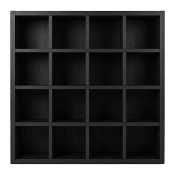 Black cubby shelf organizer square slots