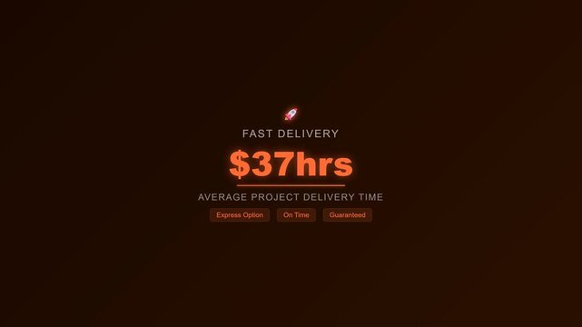 Fast delivery service 37 per hour rapid project completion