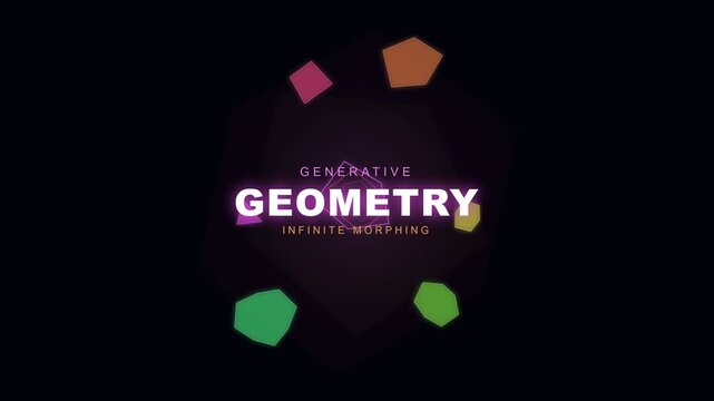 Generative Geometry Concept with 3D Polygons