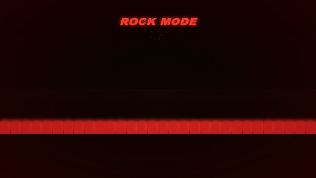 Rock music mode on button or switch with red light
