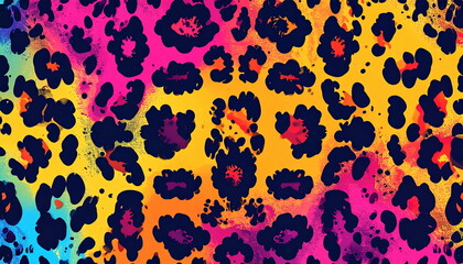 Obraz premium ヒョウ柄のパターン背景_Leopard print pattern background 