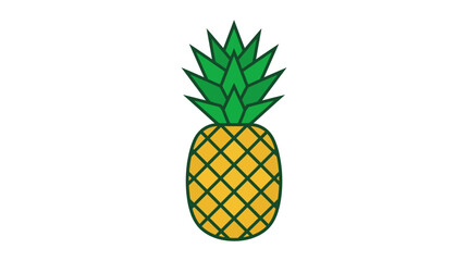 Obraz premium Vector pineapple close up