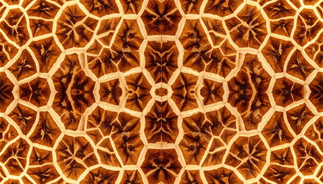 キリン柄のパターン背景_Giraffe pattern background
