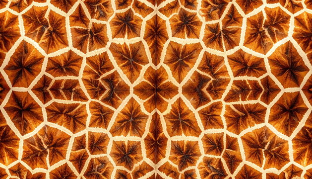 キリン柄のパターン背景_Giraffe pattern background