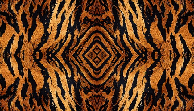 虎柄のパターン背景素材_Tiger pattern background