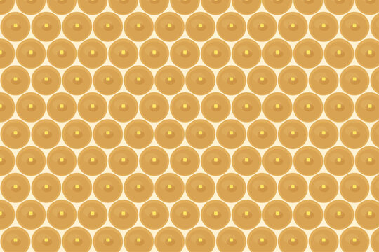 Pancake pattern background with butter and syrup