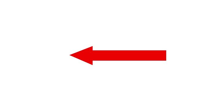 red and white arrow animation