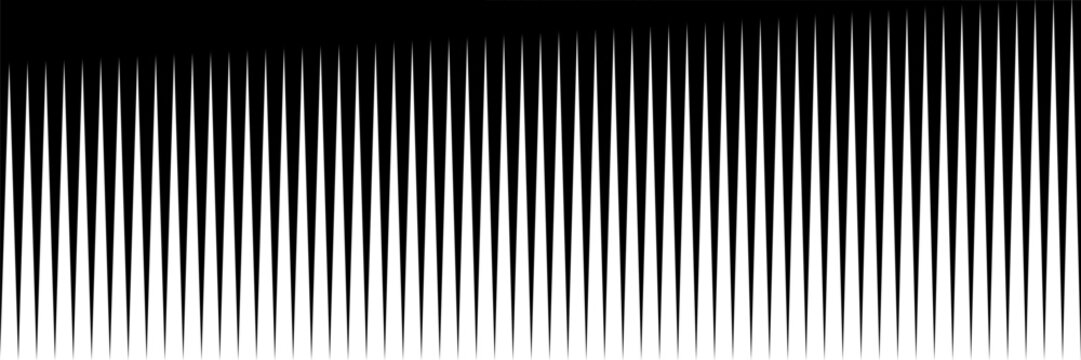 Line halftone pattern with gradient effect. Horizontal lines in black and white. Template for backgrounds and stylized textures. Horizontally seamless.eps10