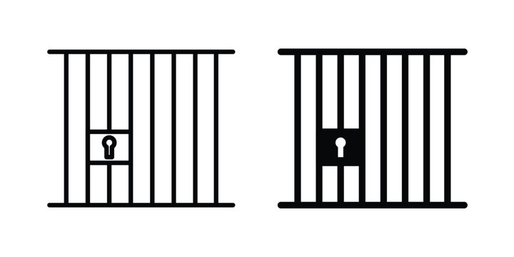 Jail icon elements pack. icons suitable for projects