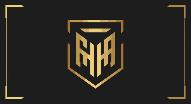 Gold Emblem Logo Design Template.