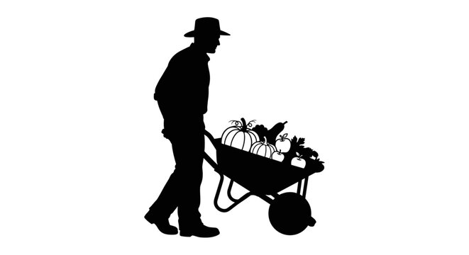 Man pushing a wheelbarrow 1.