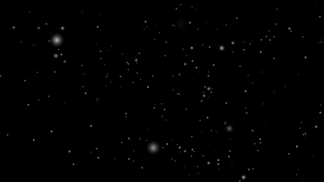 Realistic dense snowfall animation with shallow depth of field.