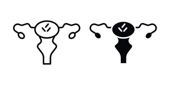 Pelvic inflammatory disease icon elements pack. icons suitable for projects