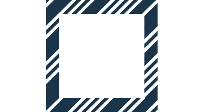 Dark Blue Diagonal Stripes Border Frame, Graphic Design Element