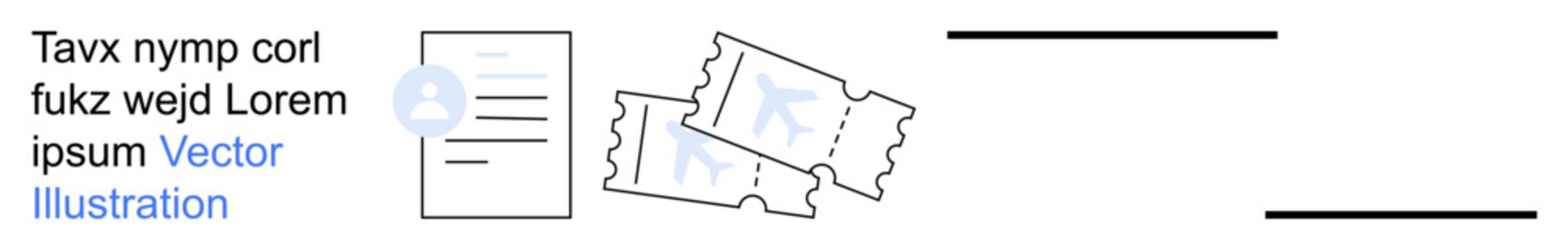 Event management, online booking, digital authentication, ticketing systems, ID verification, document security. A sheet with an ID icon and tickets. Event management and online booking concept