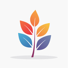 Obraz premium Abstract Colorful Plant Logo