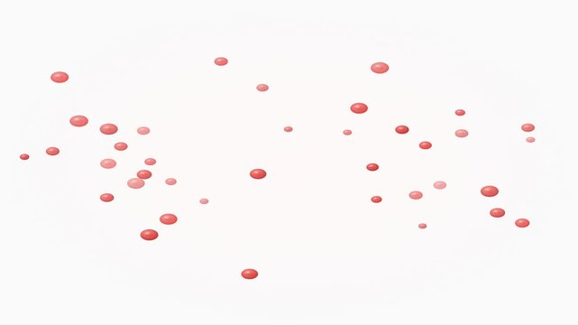 Red Blood Cell Particle Flow Network Medical Circulation Loop Animation 4K