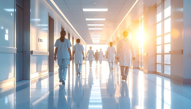 A group of medical professionals walking down a bright hospital corridor (53)