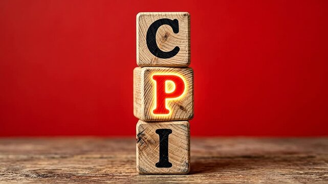Wooden blocks with letters on red background for immersive visual experiences and creative projects