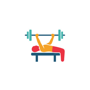 Man lifting weights on a bench.