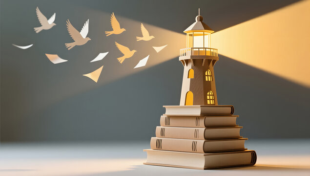 Library Reading Books to Acquire Knowledge and Enlighten Wisdom