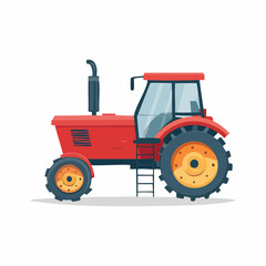 Obraz premium Red Tractor Illustration