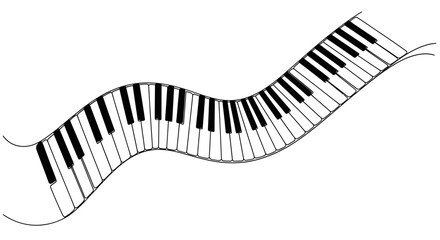 Abstract Wavy Piano Keyboard Music Concept © wowo