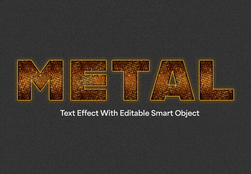 Editable Metal Texture Typography Effect